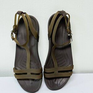 Crocs Isabella Gladiator Jelly Sandals Size 8 Strappy Gorpcore